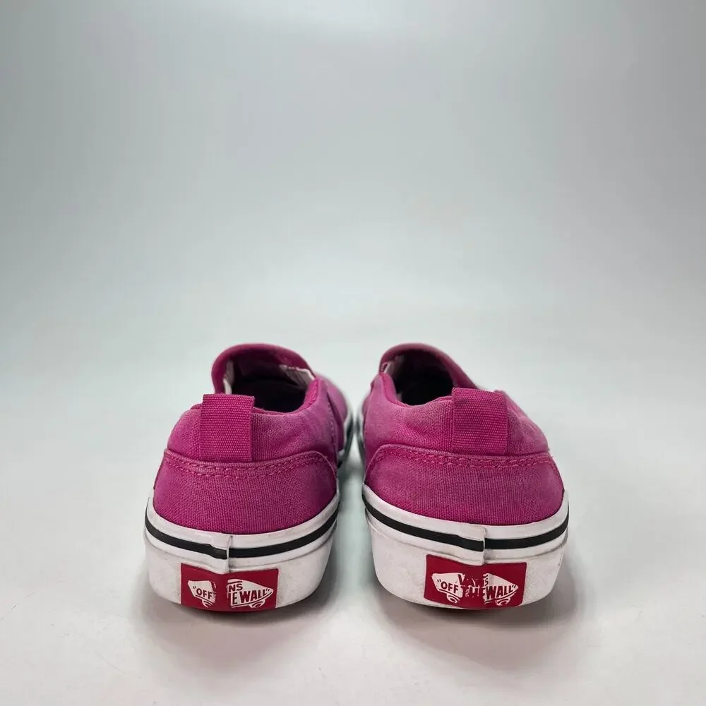 Vans Asher Pink Casual Sneakers Skater Shoes Comfort Slip-On 721356 Kids Size 2